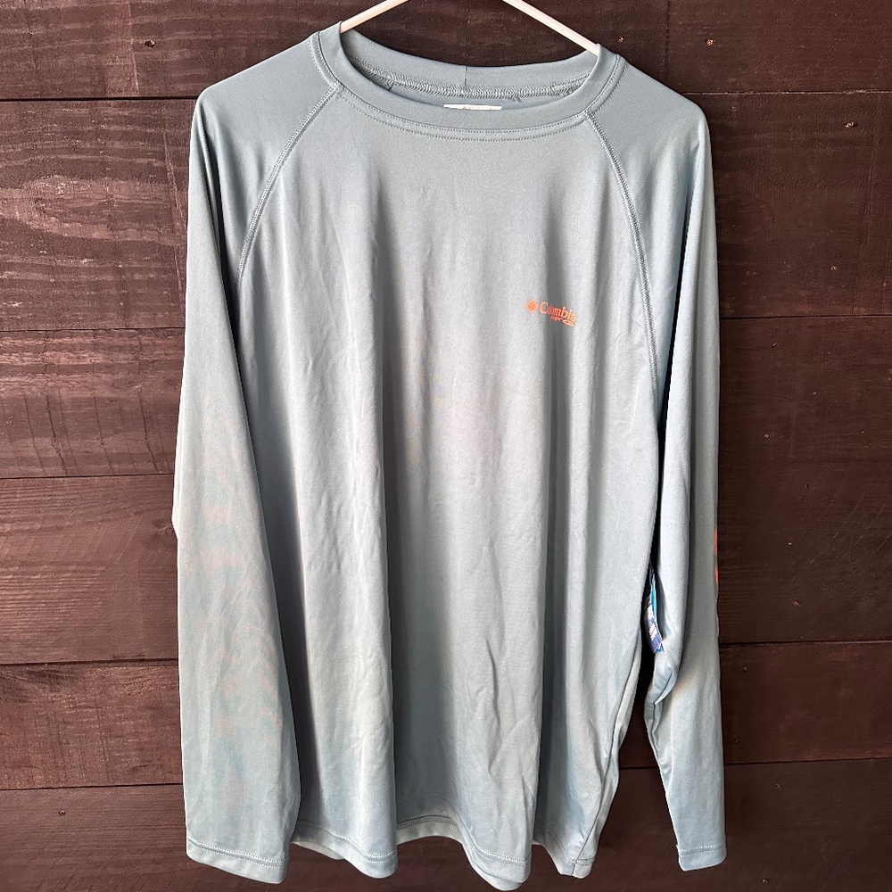 Mens Columbia Long Sleeve Fishing Shirt Size Large NWT